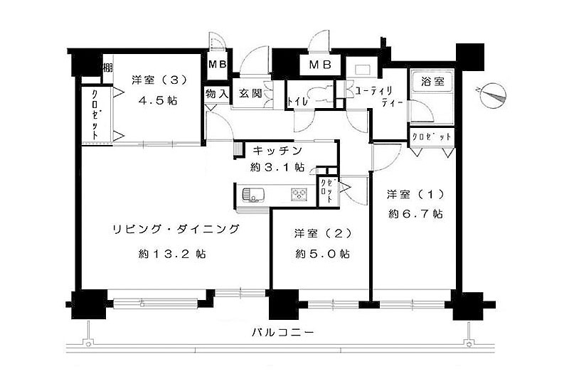 北円山パーク・ホームズ間取図